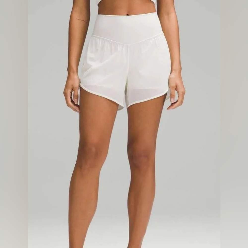 Lululemon Nulu and Mesh Yoga Short bone